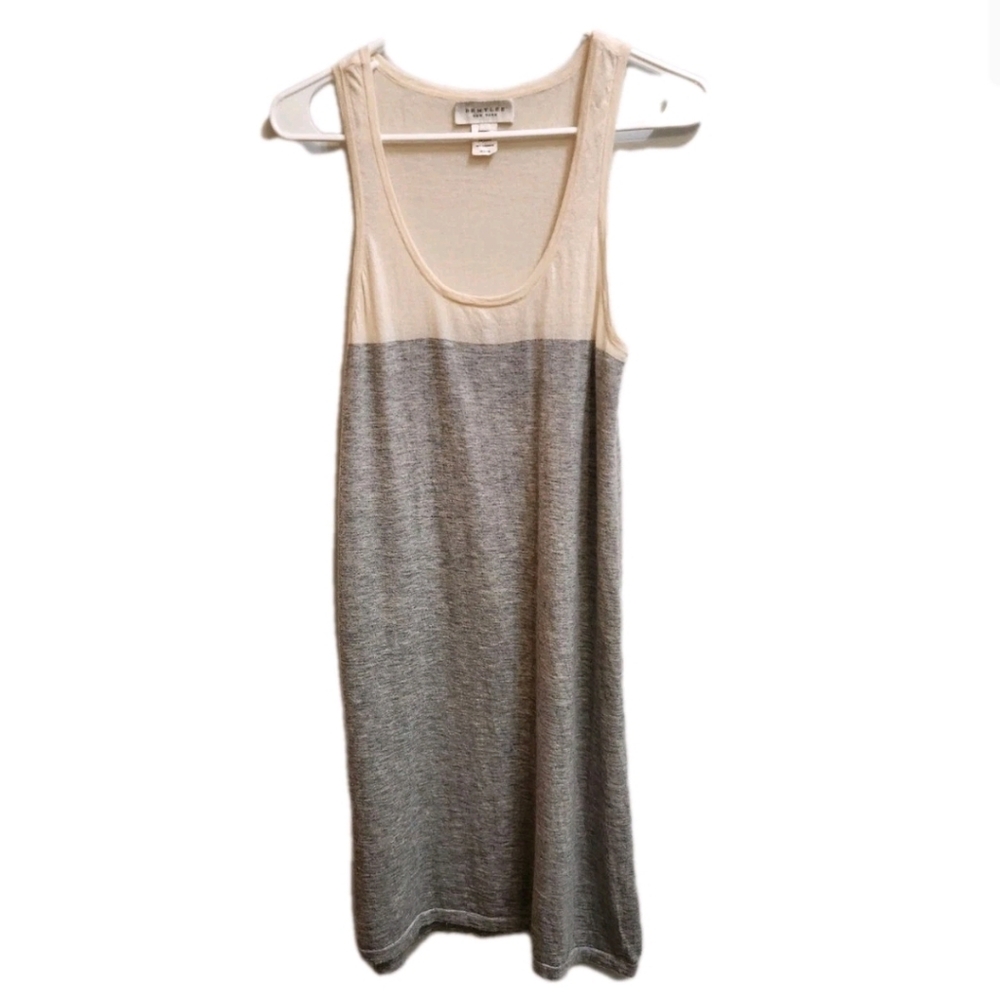 Demylee New York Cashmere Colorblock Knit Tank Dress Size Small